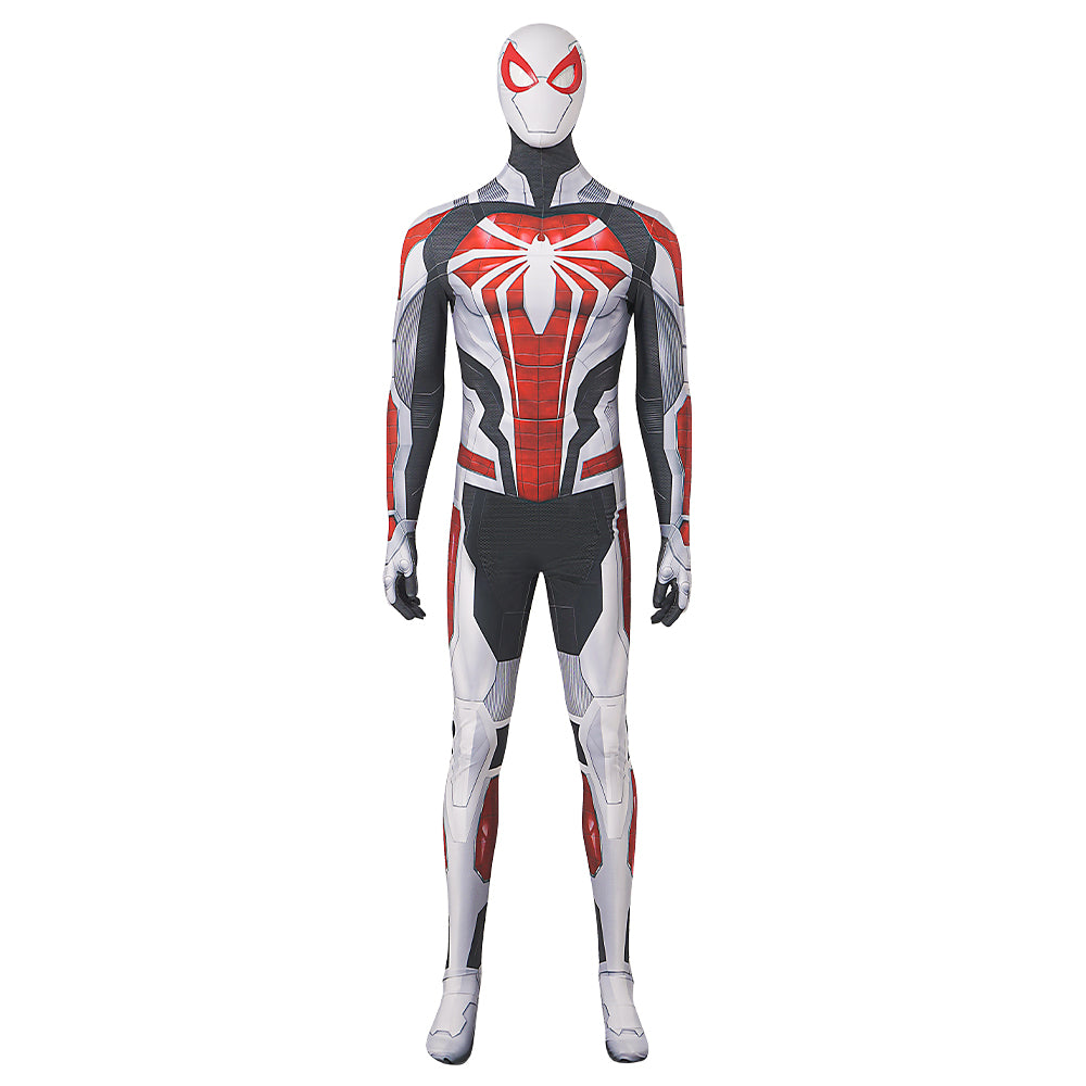 PS4 Marvel Spider-Man: White Armor Suit Cosplay Costume