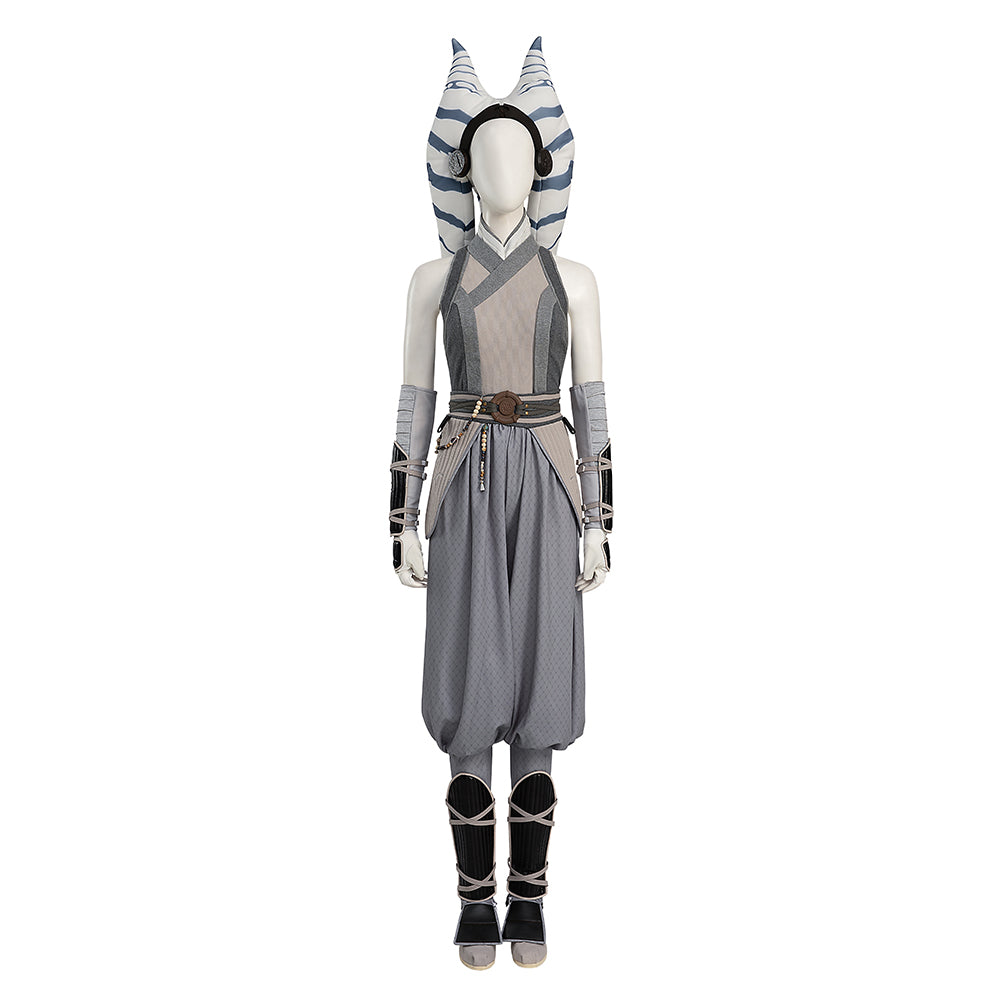 Star Wars Ahsoka Tano (White Robe Version) Cosplay Costume For Halloween and Comic Con