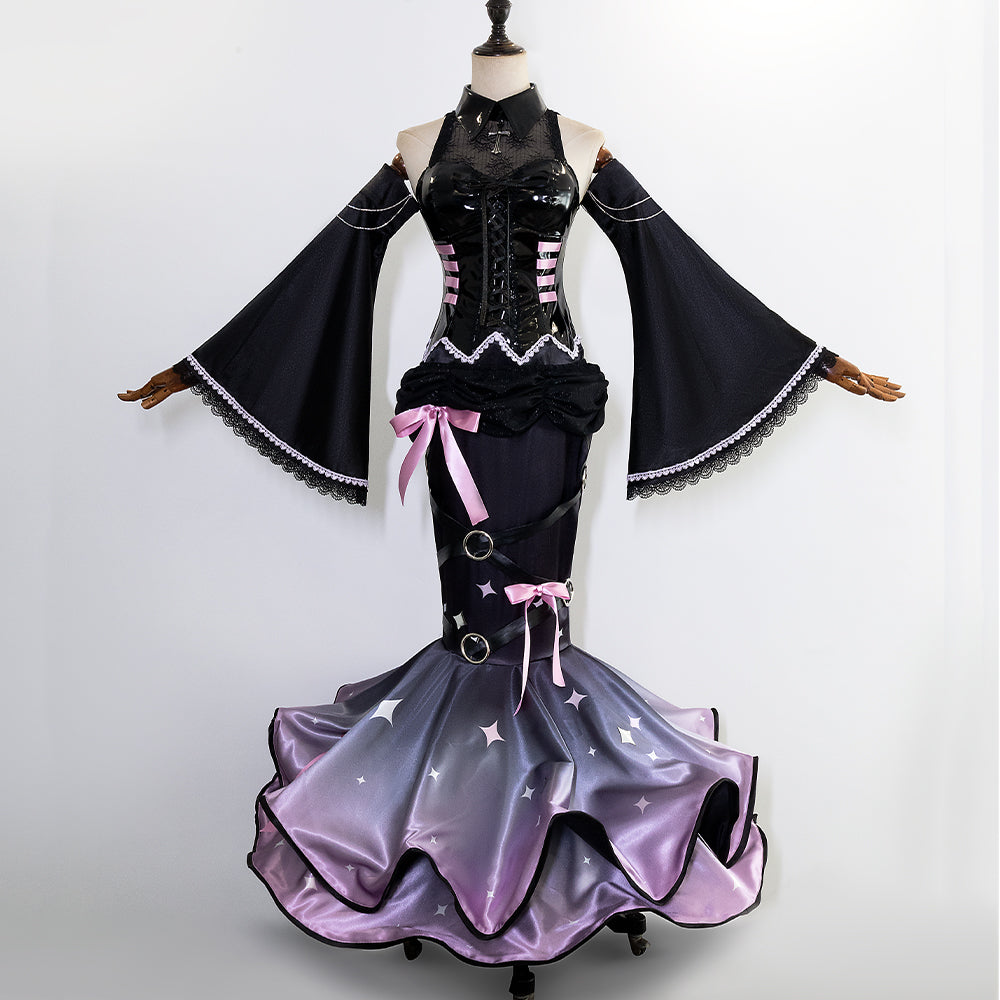 Hatsune Miku: Petit Vocaloid Megurine Luka Cosplay Costume Game Character Uniform Outfit Halloween Party Suit