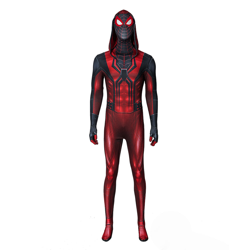 Marvel Spider-Man: Miles Morales (Scarlet Hood) Cosplay Costume