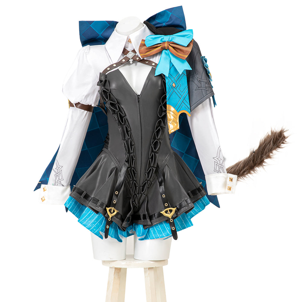 Genshin Impact  Lynette Cosplay Costume Game Character Uniform Outfit Halloween Party Suit