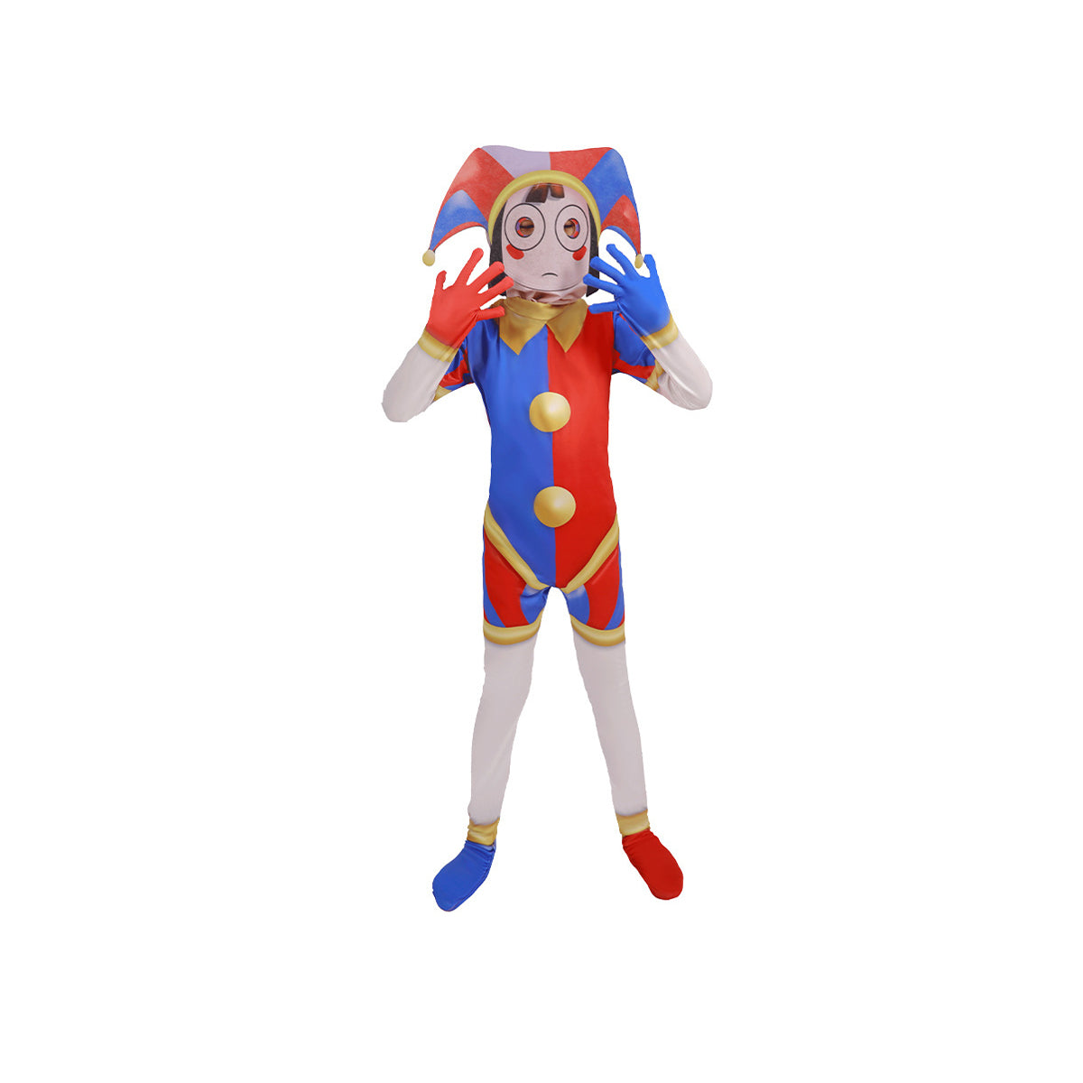 Pomni - Magic Number Circus Cos Tight Jumpsuit Stage Show Costume Halloween