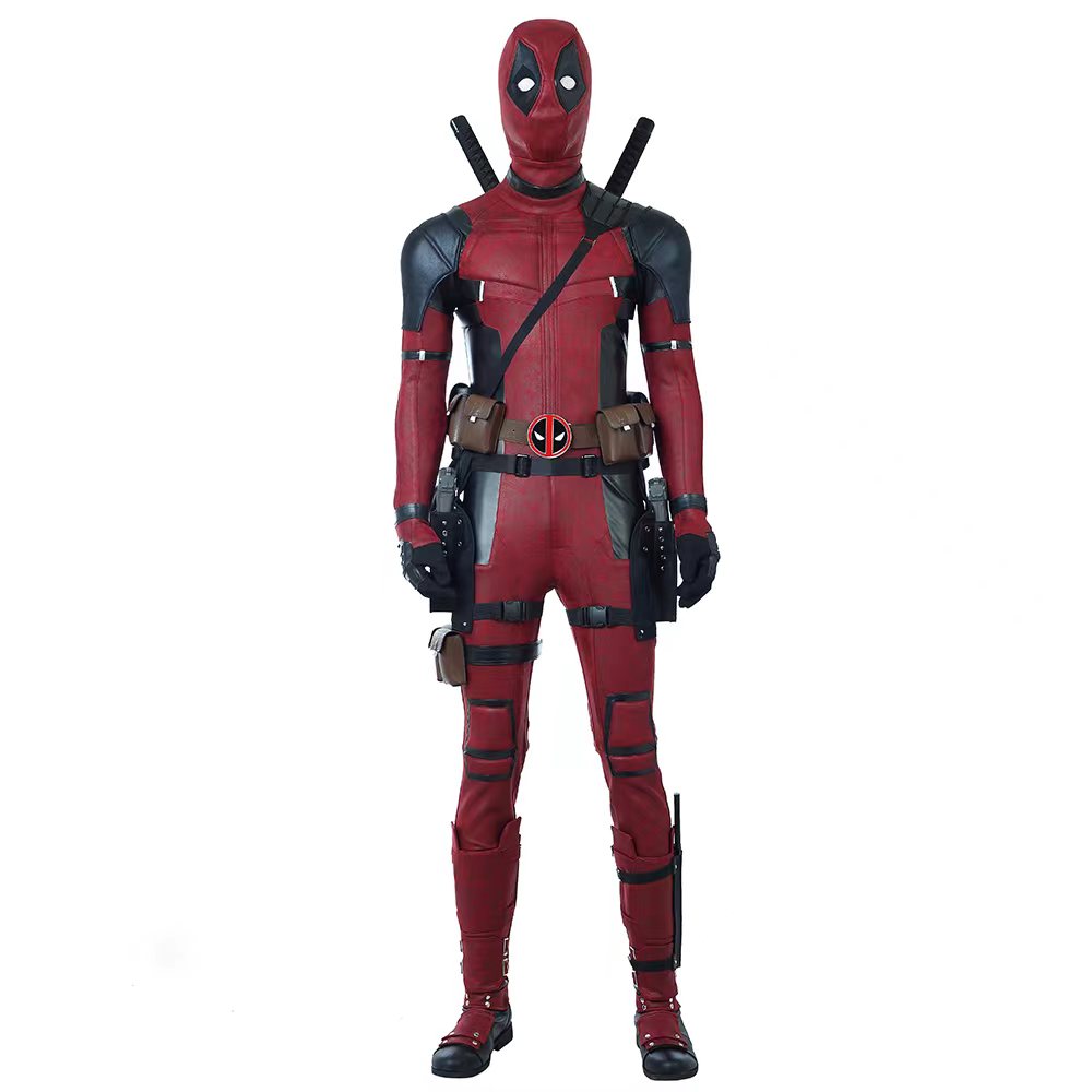 Marvel Comics Deadpool Kleidung Enganliegender Overall Kopfbedeckung Deadpool2 Kleidung Weiß Deadpool Cosplay Kleidung Herren