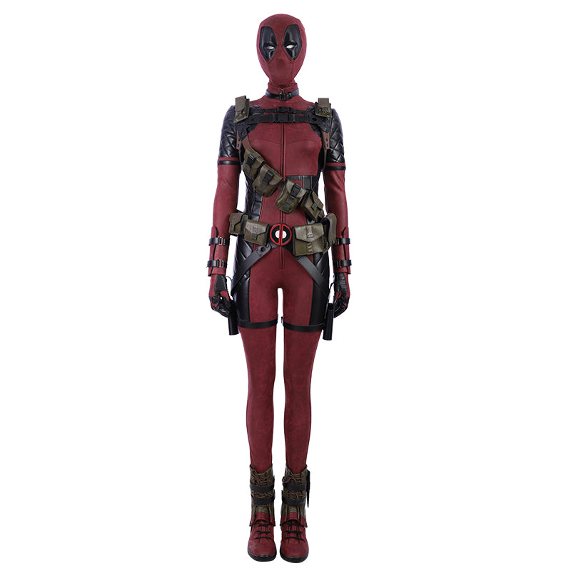 Lady Deadpool Wade Wilson Damenversion der Jumpsuit-Strumpfhose Cosplay