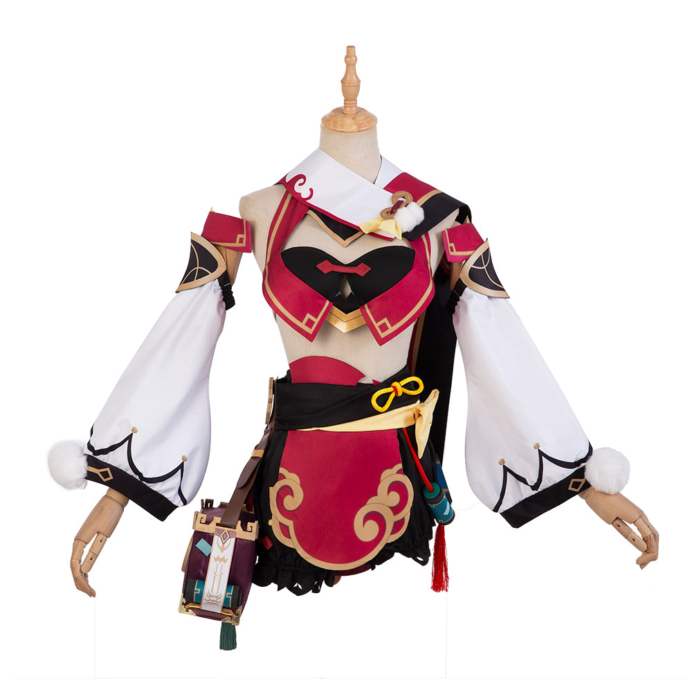 Genshin Impact Yanfei Cosplay Costume Game Character Uniform Outfit Halloween Party Suit