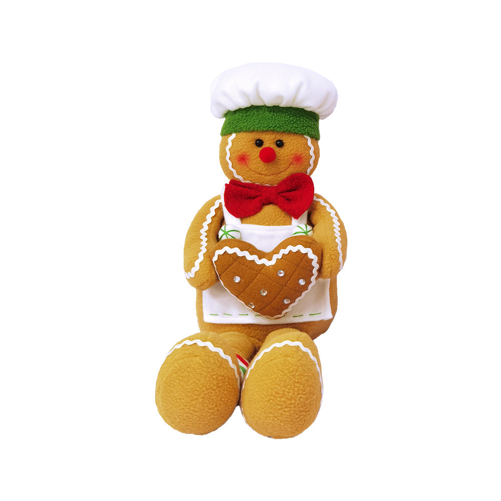 Christmas Decorations, Flannelette Long-Legged Gingerbread Man, Window Display, New Christmas Gift.