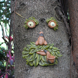 Halloween Fluorescent Tree Face Tree Hanging Creative Micro Landscape Large Tree Decorations.