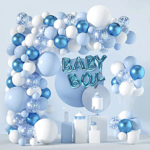 Blue White Balloon Gender Reveal Birthday Balloon Set Birthday Scene Setting Supplies Wedding Party Opening Decoration Balloons