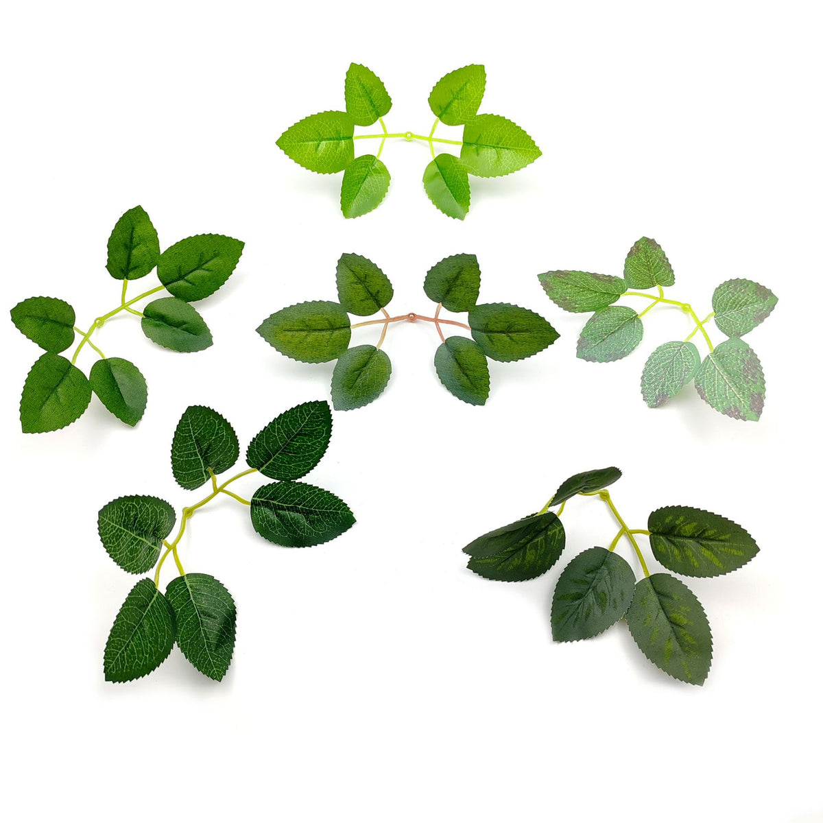 Simulation 6 Leaves Rose Leaves, Simulation Leaves Suitable for Marriage Proposal, Wedding, Birthday Scene Decoration 100 Pieces