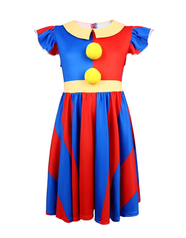 Pomni3- Magic Number Circus Cos Tight Jumpsuit Pomni Stage Performance Costume Halloween