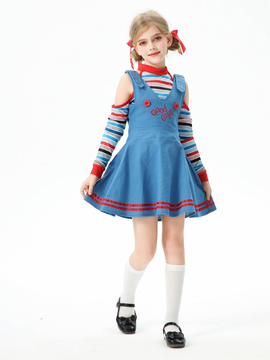 Halloween Children's Costumes Horror Ghost Baby Dress Circus Joker Female Costumes for Girls in Europe and the United States Style