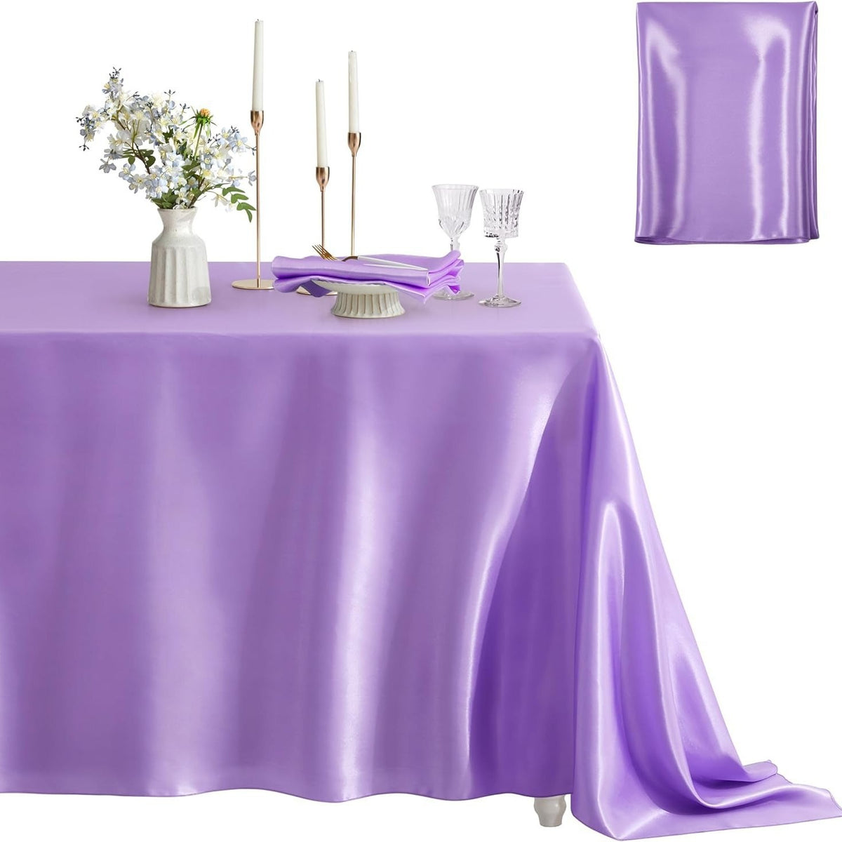 120 Inch Tablecloth Satin Table Flag Party Party Christmas Birthday Wedding Decoration Restaurant